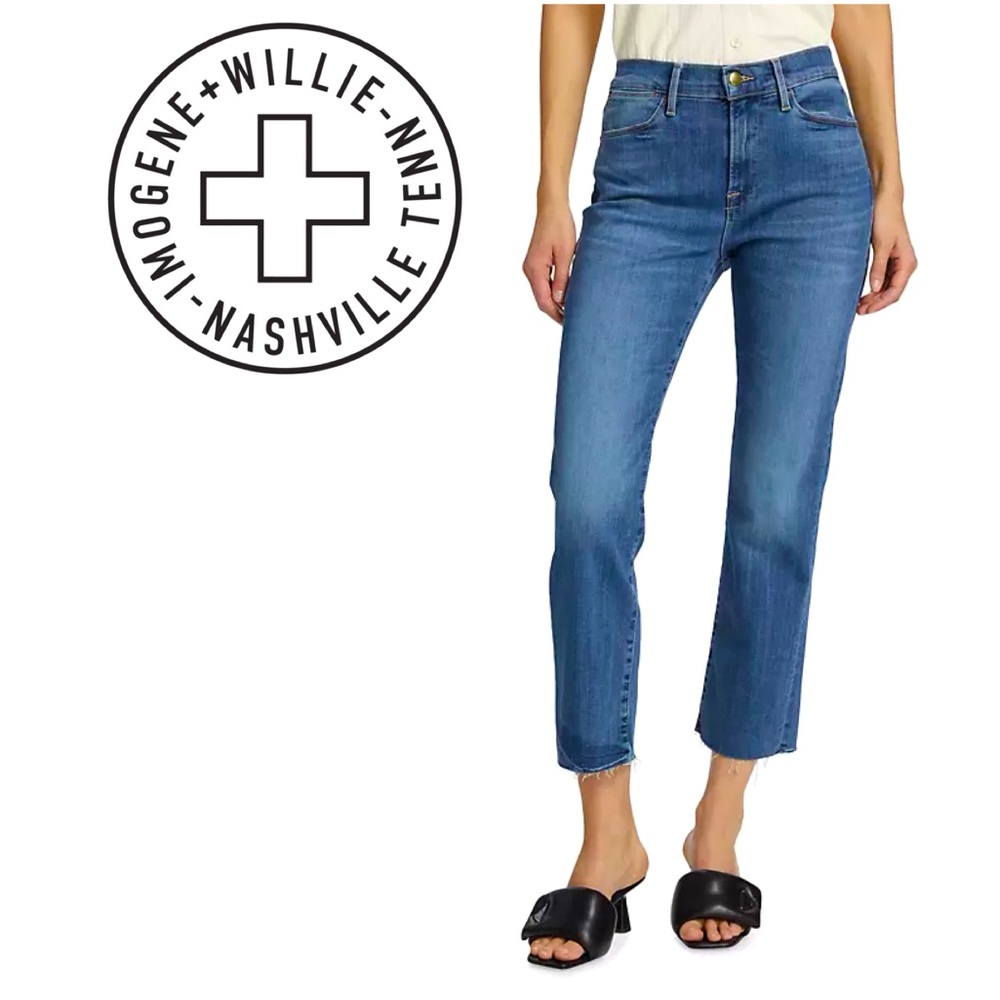 Imogene + Willie Cut Off Crop Jeans Straight Leg Size 26